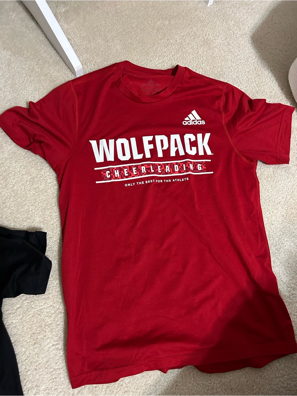 adidas Red Wolfpack Cheerleading Short Sleeve Tee